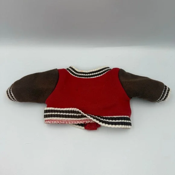 American Girl Doll Red Brown Varsity Cardigan Sweater Button Front 18 Inch Doll - Picture 2 of 5